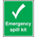 Emergency spill kit sign