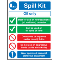 Spill kit oil type only sign