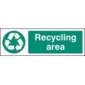 Recycling area sign