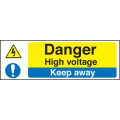 High voltage keep away sign High voltage keep away sign