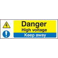 High voltage keep away sign