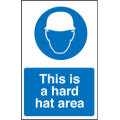 This is a hard hat area sign