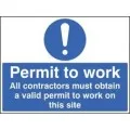 Permit to work sign