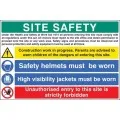 Site construction work in progress sign