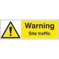 Warning site traffic sign