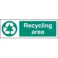 Recycling area sign