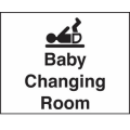 Baby changing room sign