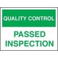 QC passed inspection sign