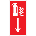 Fire Extinguisher down sign 21001hv