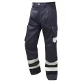 Navy Trousers With Hivis Stripes Leo CT02