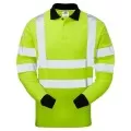 Flame Retardant Anti Static Long Sleeve Hi Vis Polo Shirt Flame Retardant Anti Static Long Sleeve Hi Vis Polo Shirt