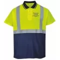 Hi Vis Polo Yellow & Blue & Construction logo Hi Vis Polo Yellow & Blue & Construction logo