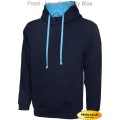 Uneek UC507 Contrast Hooded Sweatshirt