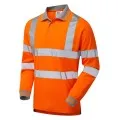 Pulsarail Orange Hi Vis Longsleeve Poloshirt PR470