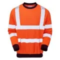 Pulsar Flame Retardant Orange Hi Vis Sweatshirt PRFR20