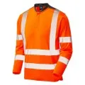 Orange Long Sleeved Hivis Performance T-Shirt Leo