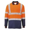 Two Tone Long Sleeved hi vis Polo