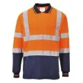 Two Tone Long Sleeved hi vis Polo