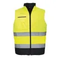 Portwest S267 Hi-Vis 2-Tone Bodywarmer Yell-Nav