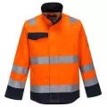 MV35 Modaflame Rail Standard Jacket Orange/Navy Portwest