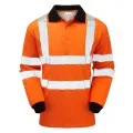 Pulsar Flame Retardant Orange Hi Vis Poloshirt PRFR21