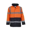 Orange and Blue Hi Vis coat