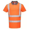 Orange Hi Vis Rail Polo Shirt Portwest RT22 Orange Hi Vis Rail Polo Shirt Portwest RT22
