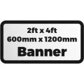 Printed banner 2ftx4ft 600x1200mm