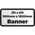 Custom Printed Banner 3ftx6ft 900x1800mm