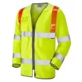 Traffic Management Long Sleeve Hi Vis Vest With Orange Braces