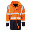 Orange & Navy Flame Retardant Anti Static Hi Vis Coat