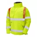 Traffic Management Hi Vis Bomber Jacket With Orange Brace
