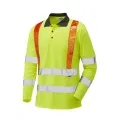 Traffic Management Hi Vis Long Sleeve Poloshirt With Orange Braces