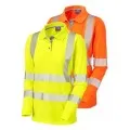 Ladies Hi Vis long sleeved polo shirt LEO PL08