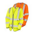 LeoS12 Womens Long Sleeve Hivis Vest With Pockets & Zip