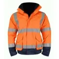 Orange & Blue Flame Retardant Anti Static Hi Vis Bomber jacket