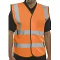 Hi Vis Vest With ID Pocket Orange BD108