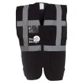 Personalised Black Hi Vis Vest With Pockets HVW801