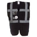 Personalised Black Hi Vis Vest With Pockets HVW801