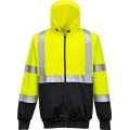 Personalised Two Colour Zipped Hi Vis Hoodie Portwest B315