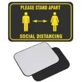 Social Distancing floor mat movable