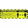 Social Distance Banner Keep Distance Yellow