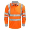 Flame Retardant ARC Orange Hivis Long Sleeve Poloshirt Flame Retardant ARC Orange Hivis Long Sleeve Poloshirt