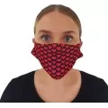 Face mask covering with heart pattern Face mask covering with heart pattern