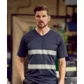 Hi Vis Top Cool light Weight V-Neck T-Shirt HVJ910