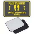 Grey Social Distancing movable floor mat