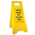 Custom printed Yellow A frame personalised sign
