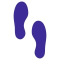 Blue Footprint Social Distancing Floor Stickers (pair)