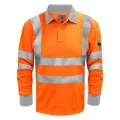 Flame Retardant ARC Orange Hivis Long Sleeve Poloshirt
