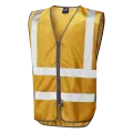 Gold colour hi vis vest Leo W35